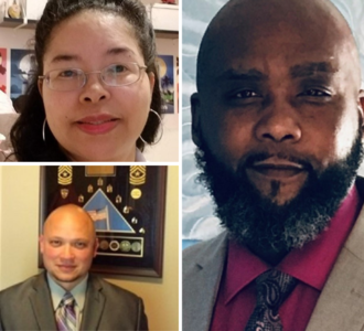 Crystal Haskins, George Fellman and Virgil Gordon