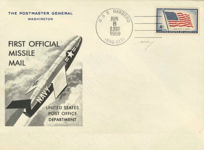 First Official Mail Missile