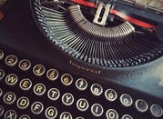 typewriter stock photo