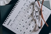 Calendar with glasses