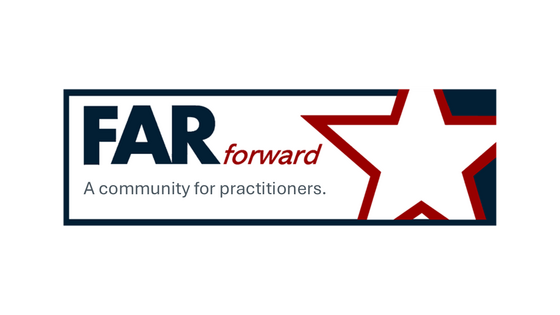 FAR Forward logo with bold blue text, red script “forward,” and a red-outlined star on the right.