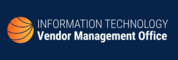 Information Technology Vendor Management Office logo with orange globe icon and white text on a dark blue background.