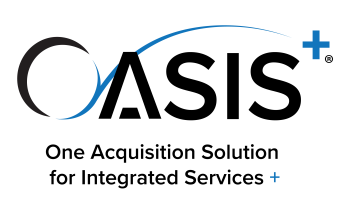 OASIS+ logo with a stylized curved swoosh forming a partial circle and a plus symbol on a dark background.