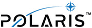Polaris logo with stylized black lettering, a blue arc, and a compass star above the text.