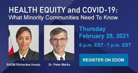 Health Equity and Covid-19: What Minority Communities Need To Know - Webinar - Feb. 25, 2021