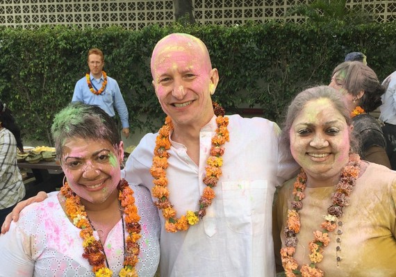 Letitia Robinson and Chris Priddy pictured during Holi