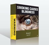 image of a pack of cigarettes pictured with an eyeball 