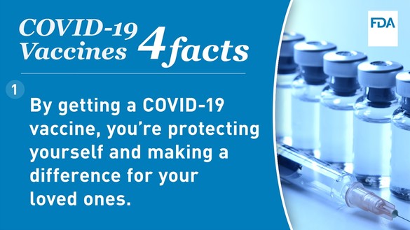 COVID-19 Vaccines Facts: By getting a COVID-19 vaccine you're protecting yourself and making a difference for your loved ones.