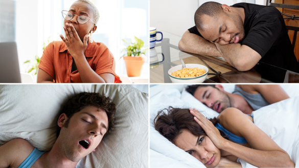 Obstructive Sleep Apnea People Snoring or Feeling Tired