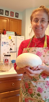 Batarseh with dough for baking bread