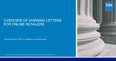 Overview of Warning Letters for Online Retailers