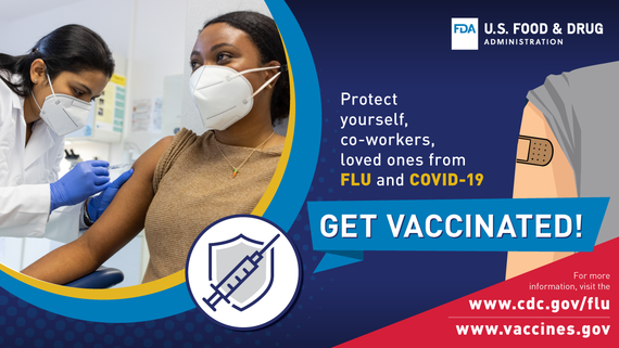 Get vaccinated against flu and COVID-19