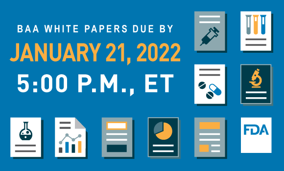 FY22 BAA white papers due by January 21, 2022, 5:00 p.m. ET