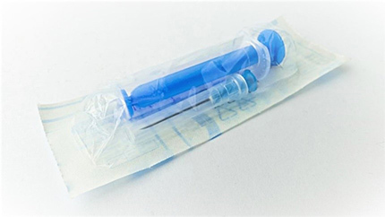 Medical device syringe that was sterilized using ethylene oxide