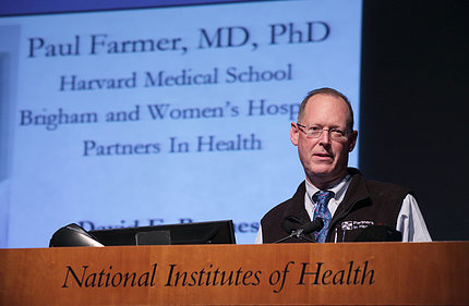 Paul Farmer giving presentation at NIH