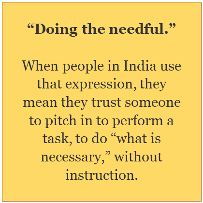 Doing the Needful definition