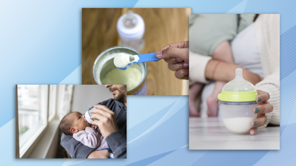 Infant formula collage