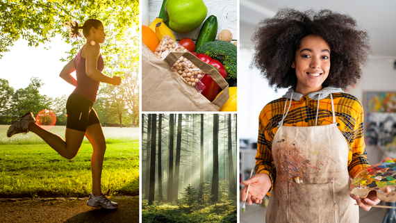 Wellness photos of people doing activities