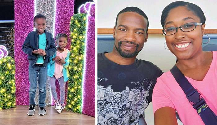 The Rollins family: Justus and Savannah, Darren and Ashley.