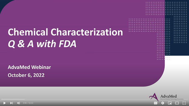 Screenshot of video for Chemical Characterization Q and A with FDA