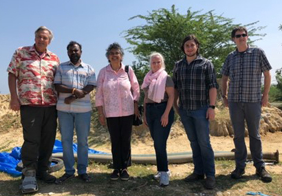 Instructors at the shrimp farm