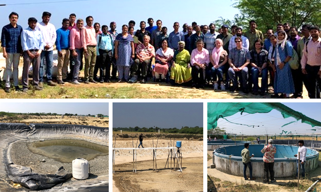 Scenes from shrimp farm tour