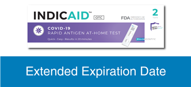 INDICAID Rapid Antigen At-Home Test - Extended Expiration Date