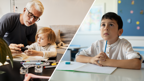 child with ADHD receiving therapy; child thinking 
