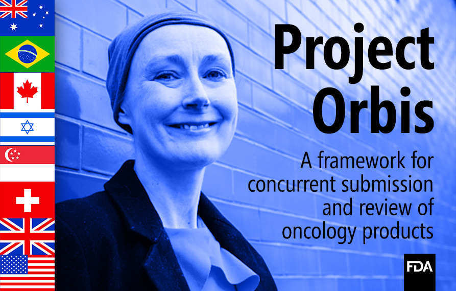 Project Orbis country flags and cancer patient