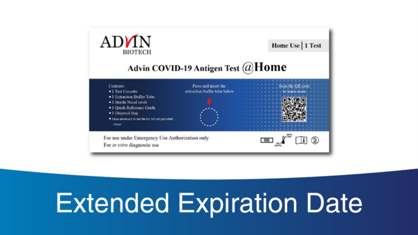 Graphic - Expiration Dates Extended for Advin Biotech Inc. Advin COVID-19 Antigen Test @Home
