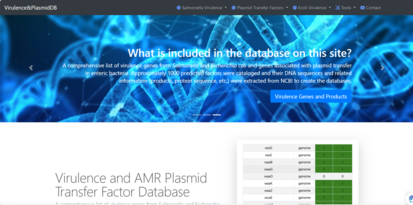Virulence Database Screenshot