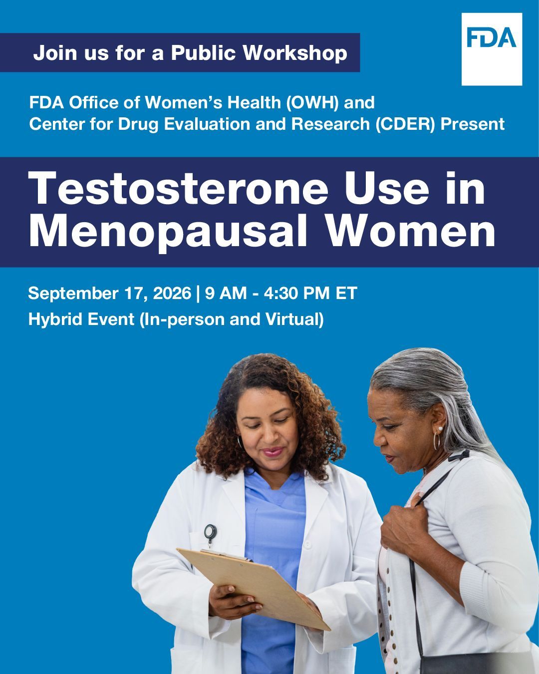 Graphic Public Meeting Testosterone Menopausal Women