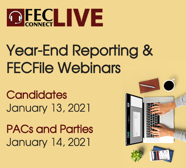 January 13 & 14 Reporting and FECFile Webinars