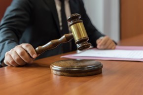 close up image of a gavel