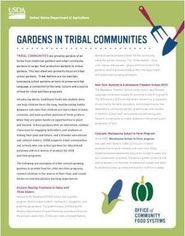 Gardens in Tribal Communities Fact Sheet