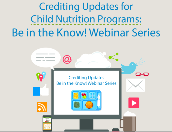Theme art for the Crediting Updates, Be in the know webinar series
