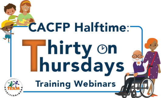 CACFP Halftime: Thirty on Thursdays graphic