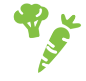 Broccoli and carrot icon