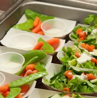 Salad with dressings