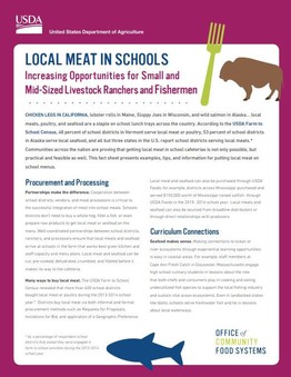 OCFS fact sheet procuring local meats for schools
