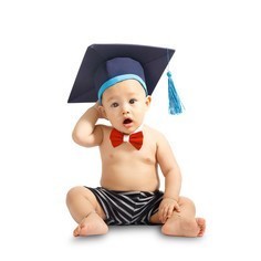 Infant with Graduation Cap