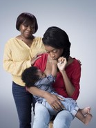 Breastfeeding Mom Infant Grandmom