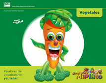 cover of the vegetable Emergent Reader mini-book in spanish