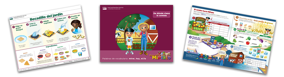 a sample of the new Discover MyPlate materials in Spanish