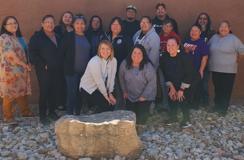 Community Nutrition Champions with OKTEP staff outside the Indian Pueblo Cultural Center in Albuquerque, New Mexico. 