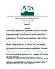 Cover of Estimates of Nonparticipation Rates of Medicaid and SNAP Beneficiaries in WIC