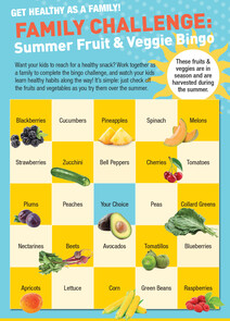 Fruit and Veggie Bingo Board