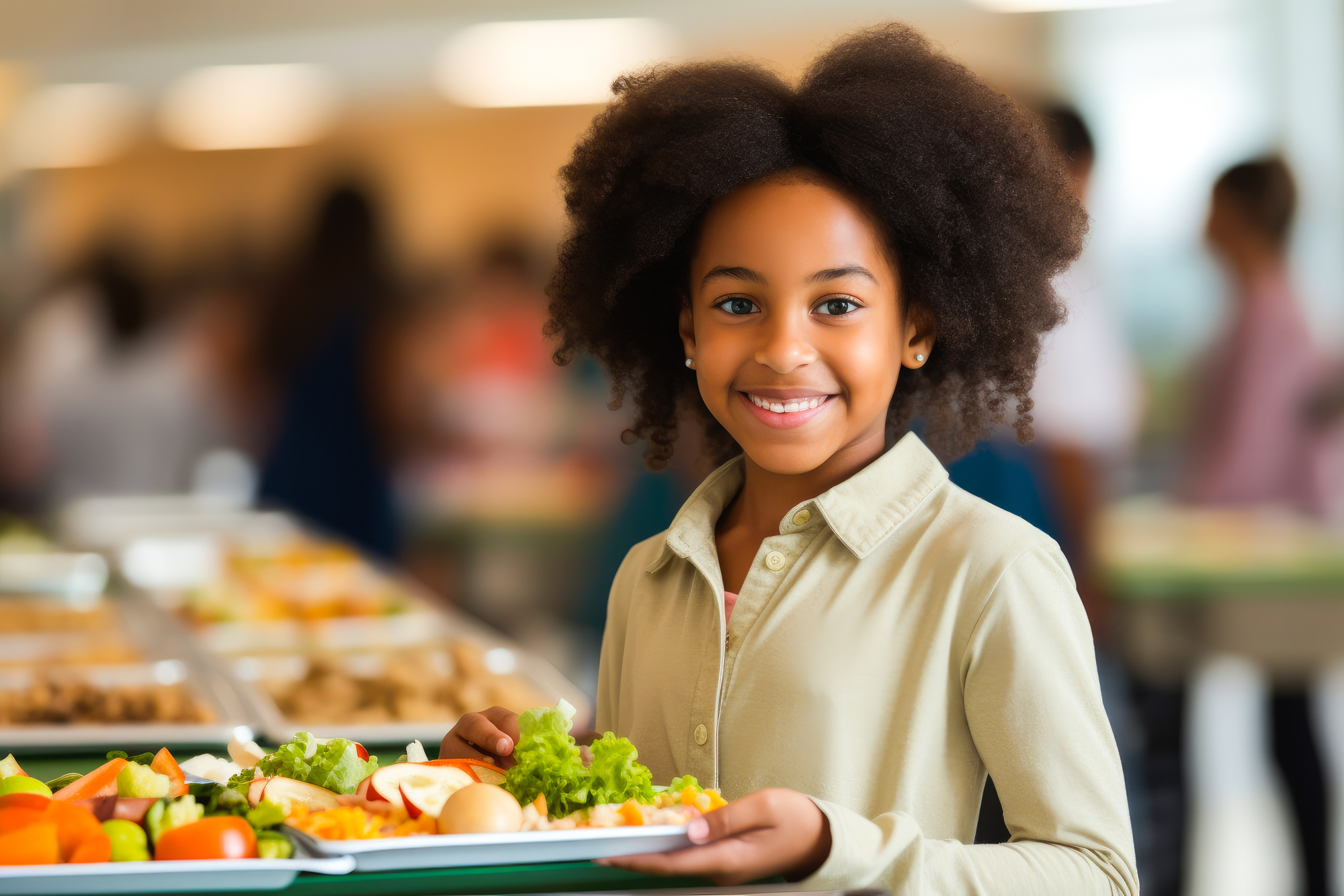 School Meals Stock Photo