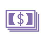 purple money icon