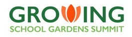Growing School Gardens conference logo. 